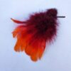 Hen Saddle Feathers Maroon/Red/Orange