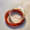 New Tubing (2in1) 3mm and 1.8mm Colours Deep-orange/Clear-transparant