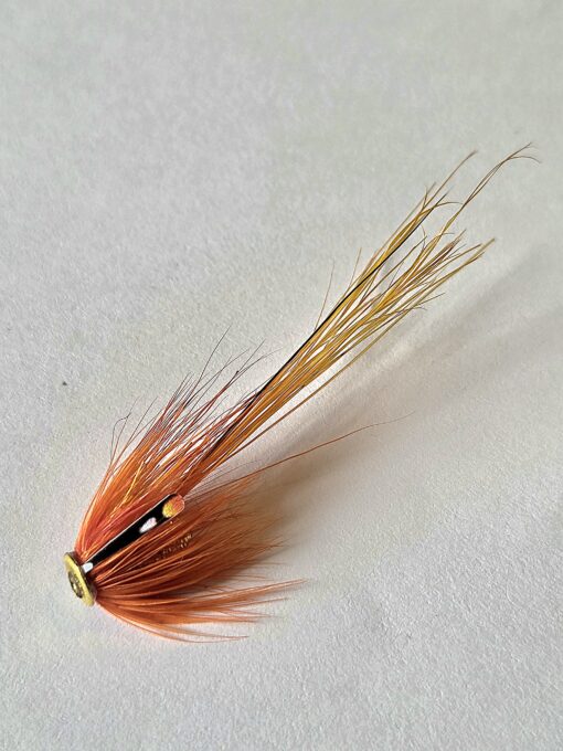 Tube Flie Frontlip 10mm Shrimp/Boar Flie Orange/Golden