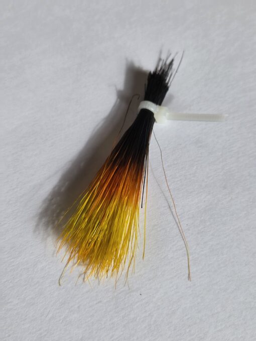 wild boar bristles 6.5 cm Black/Orange/Golden
