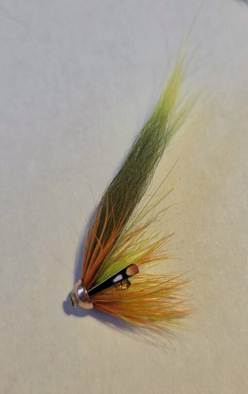 Short Body Tube Tungsten 4mm Colour D-Olive-Green&orange 3cm wing