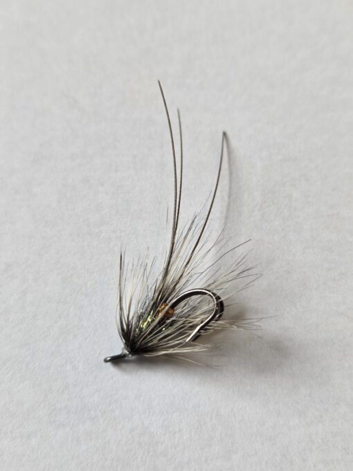Double Hook Flie #8  Potbelly Pig Grey Badger